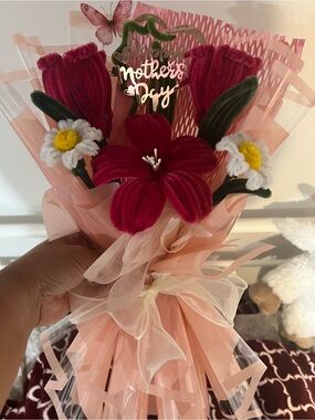 Handmade Fuzzy wire  Bouquet